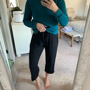 Gymshark ribbed Black Cropped Pants
